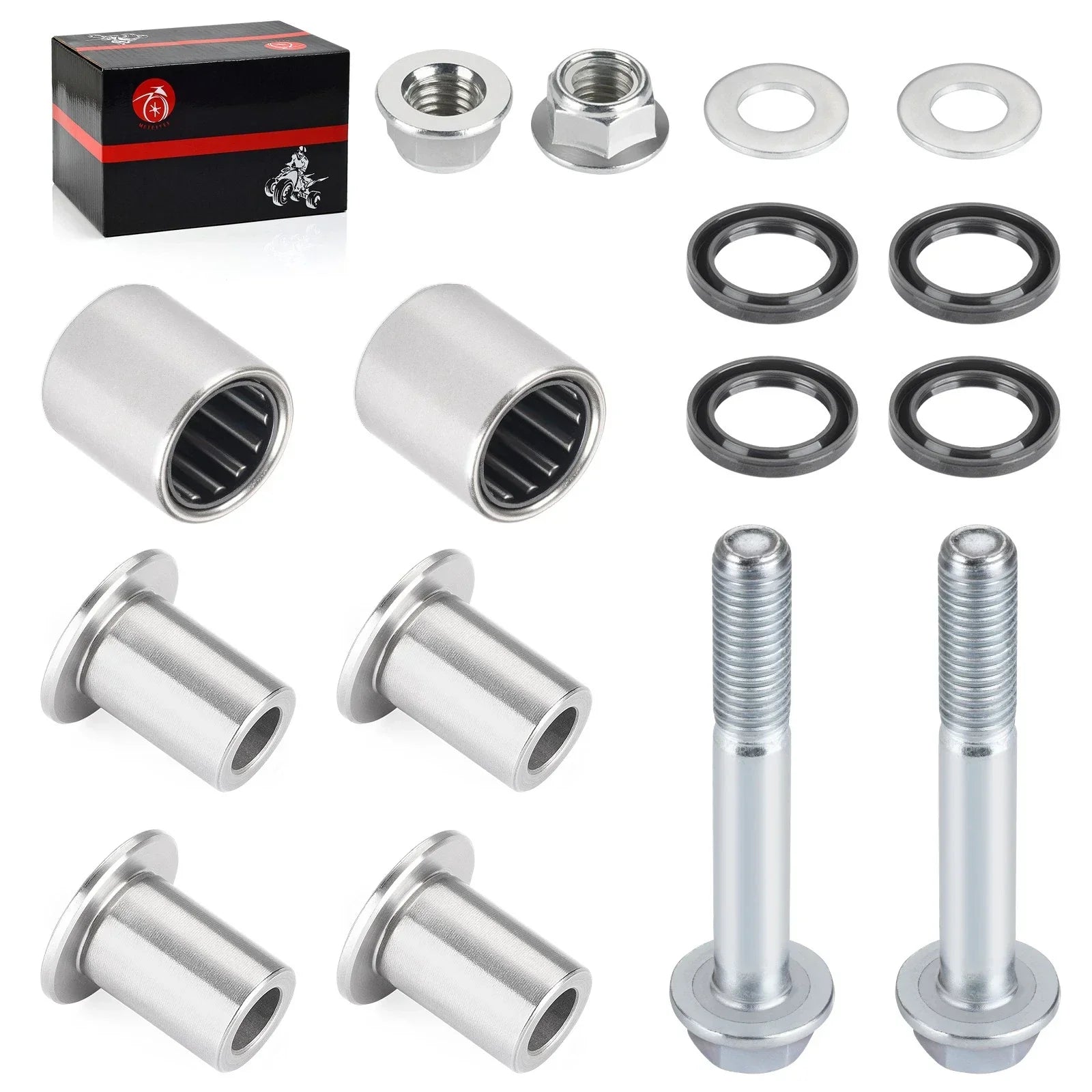2 x Front Upper A-Arm Bushing & Bolt for Suzuki Quadsport Z400 LTZ400 (2003–2008)