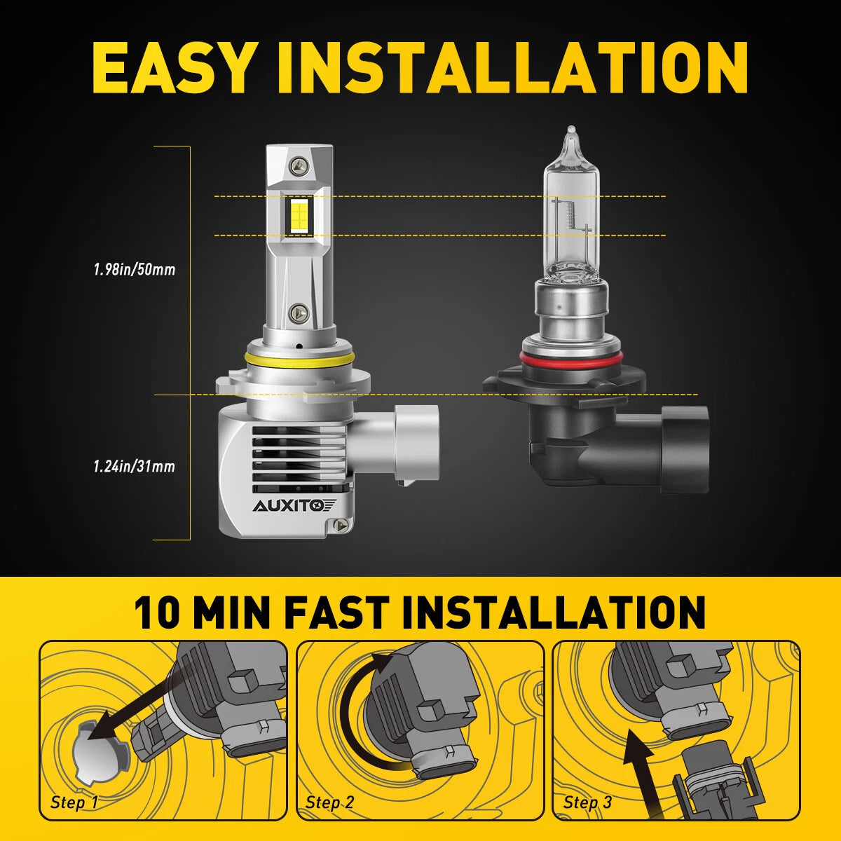Set of 4 LED Headlight Bulbs for Make Model