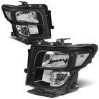 Headlight Lamps Assembly for Nissan Titan XD (2016–2024) Black/Clear