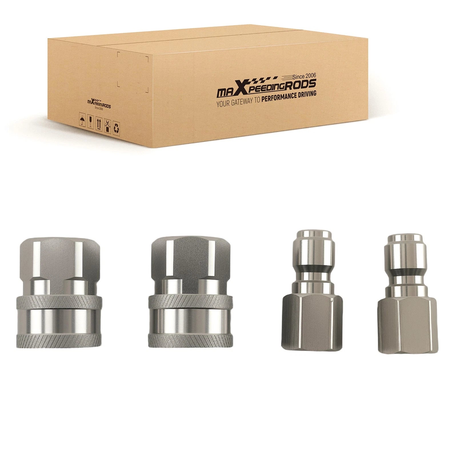 3/8" NPT Female Quick Connect Adapter for Pressure Washer Pump Stainless (–)