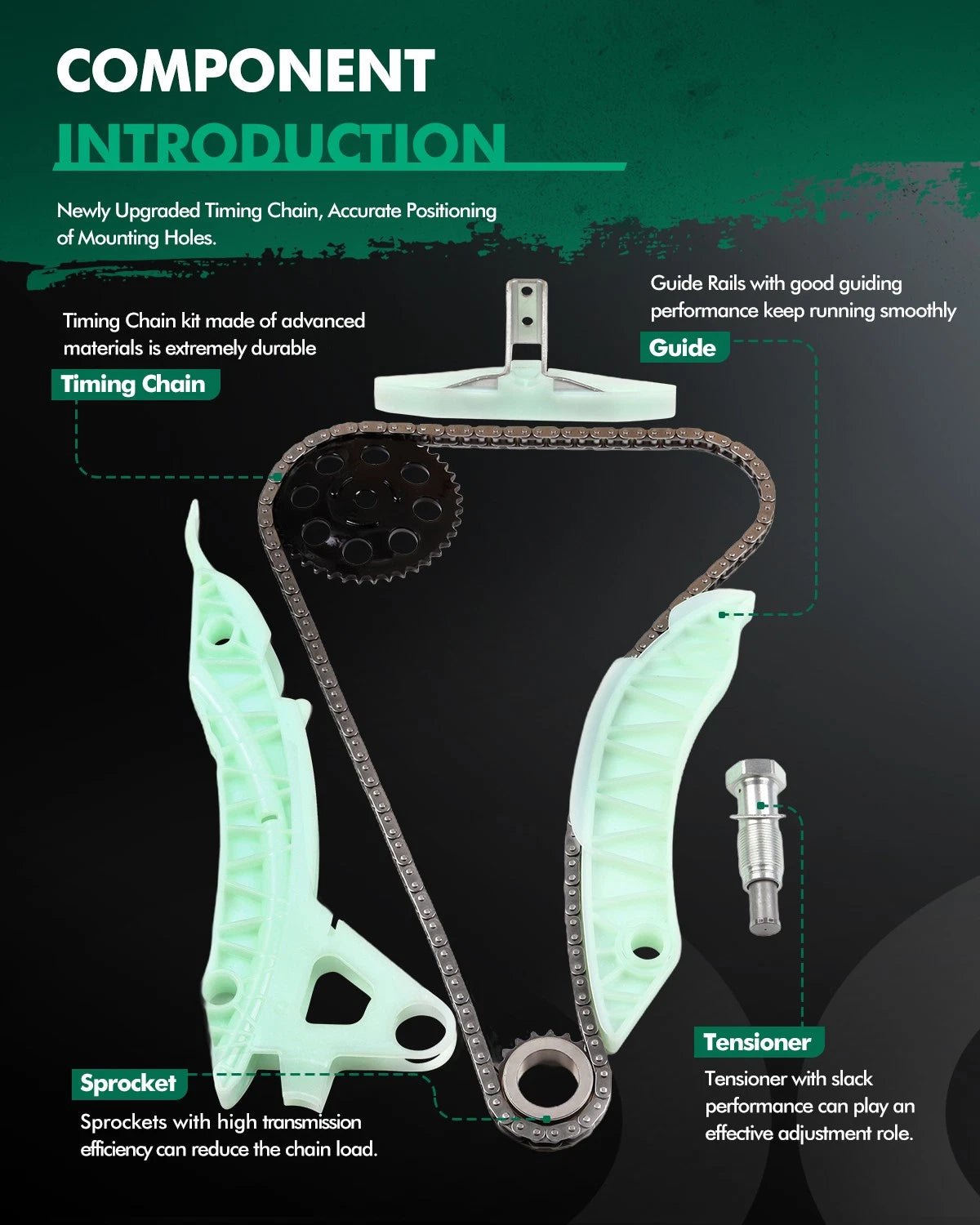 Timing Chain Kit for Mini Cooper L4 Gas 1.6L (2007–2010) N14B16A