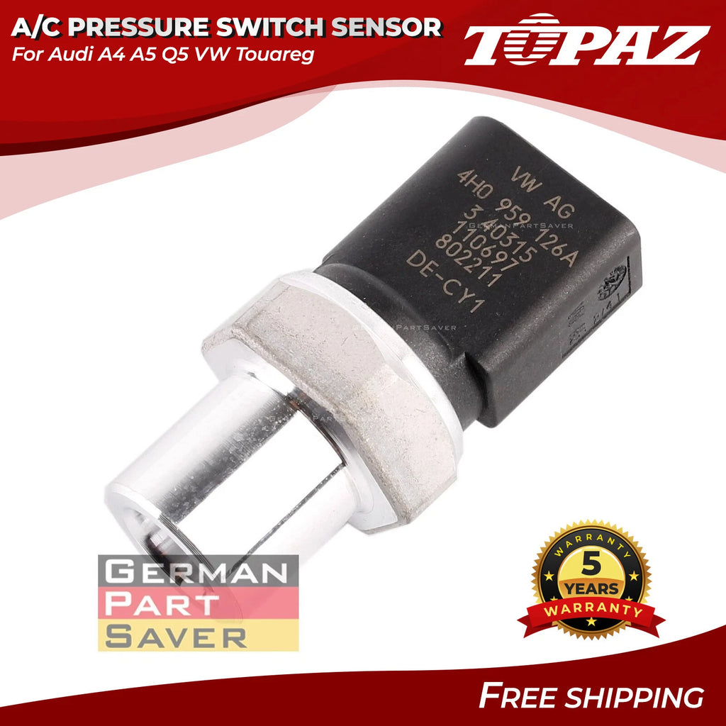 A/C Pressure Switch Sensor for Audi A4 A5 Q5 VW Touareg (2009–2018)