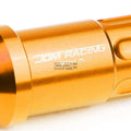 20 PC Open End M12x1.25 50mm Tall Orange Aluminum Lug Nuts + Lock Key for JDM