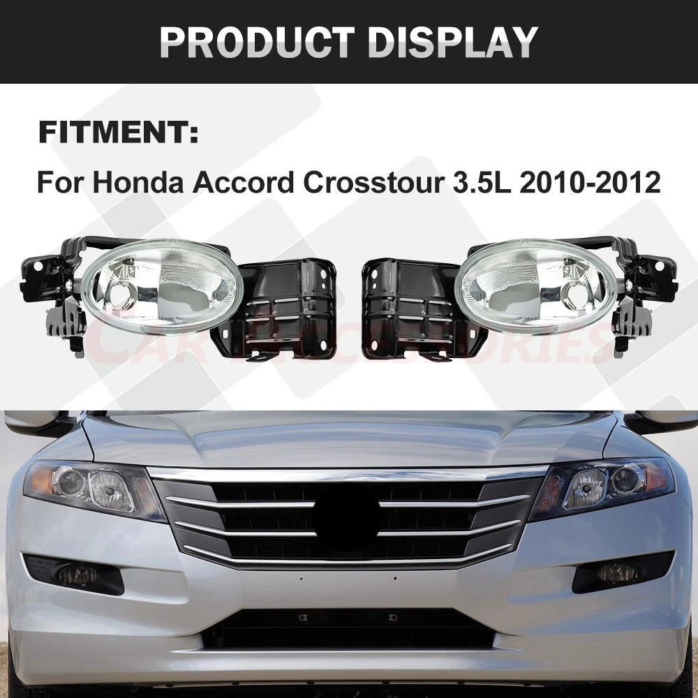 Front Bumper Fog Lights with Bezel for Honda Accord Crosstour (2010–2012)