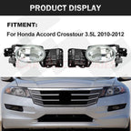 Front Bumper Fog Lights with Bezel for Honda Accord Crosstour (2010–2012)