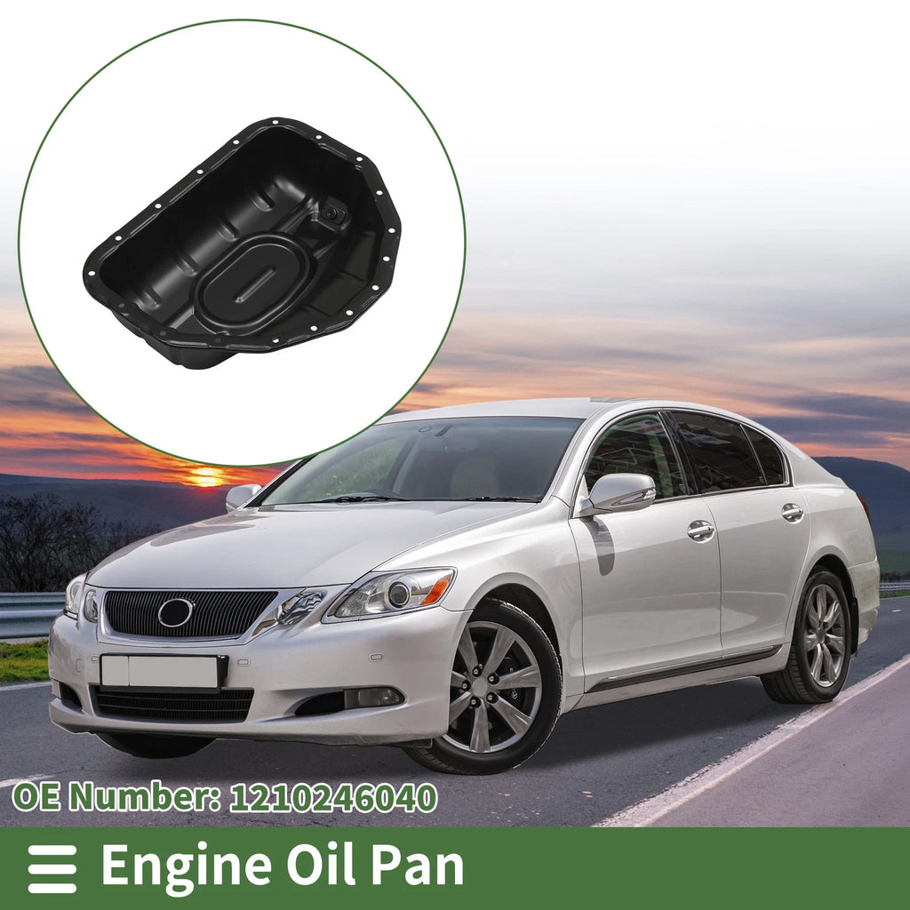 1 Pcs Engine Oil Pan No.1210246040 for Lexus GS300 (1998–2005) Iron Black