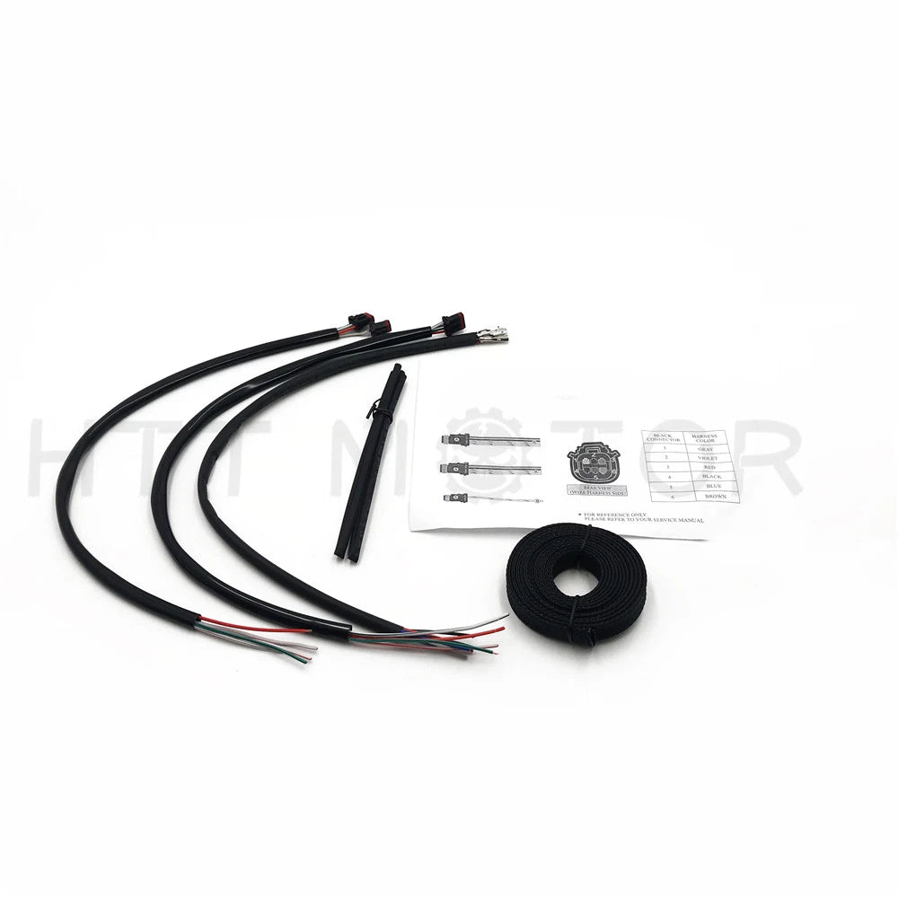 10" Twin Peaks Ape Hanger Handlebar Package with Cable for Harley Touring (2014–2017)