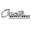 Flat Metal Sign Script Logo for Chevrolet Corvette Sting Ray (1968–1976)