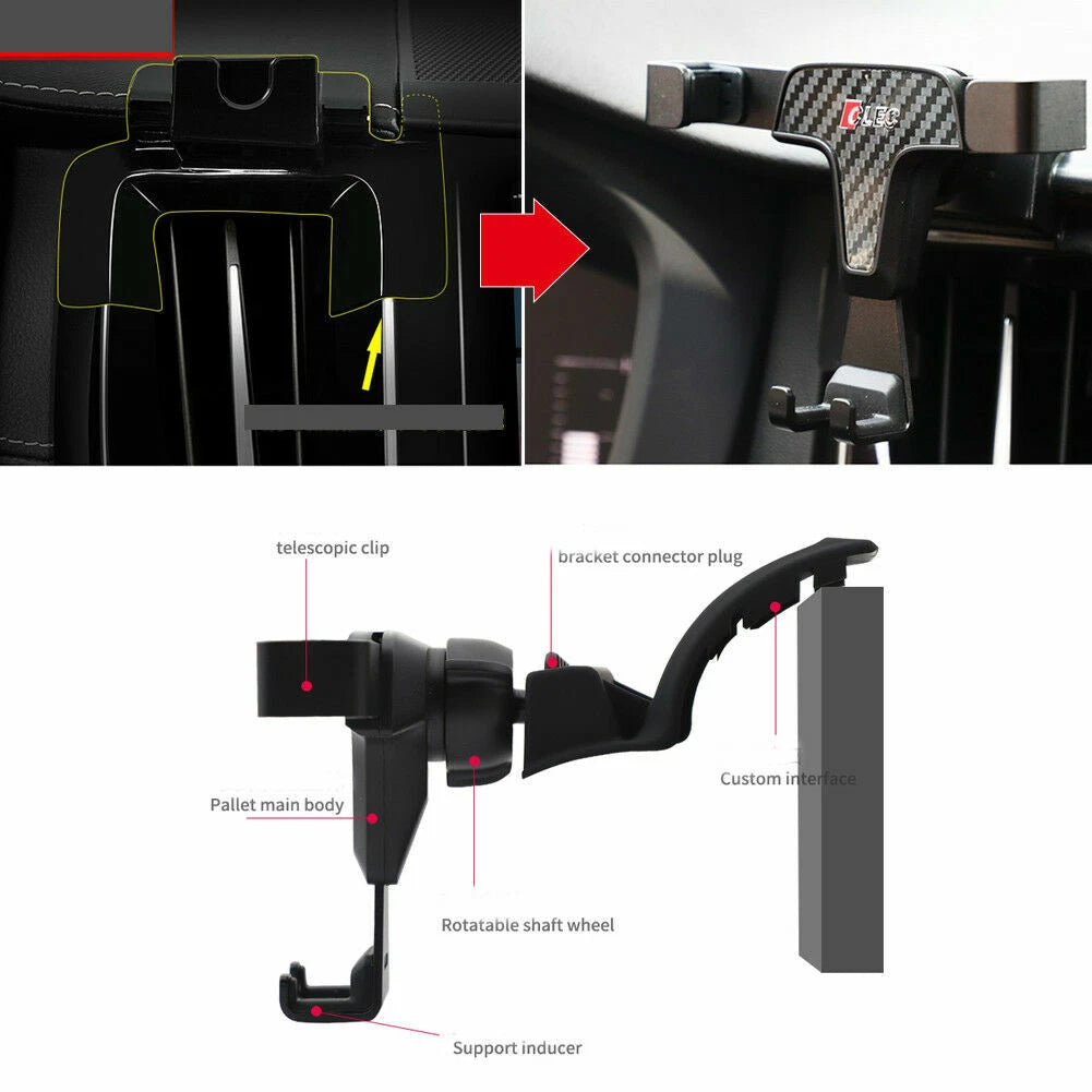 Adjustable Cell Phone Mount Holder for Volvo XC60 (2018–2019)
