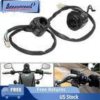 1" Handlebar Control Switch Housing Wiring Harness for Harley Dyna (1996–2012)