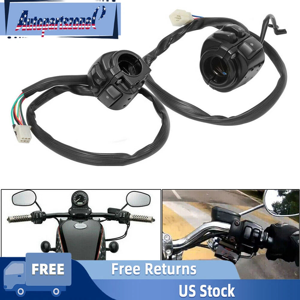 1" Handlebar Control Switch Housing Wiring Harness for Harley Dyna (1996–2012)
