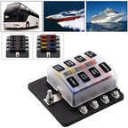 8 Way LED Fuse Box Block Holder for Universal Use
