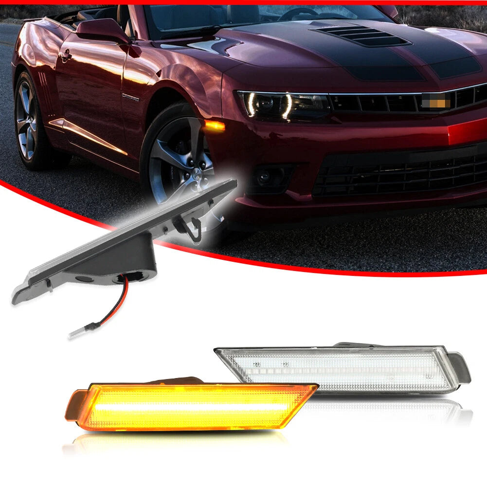 LED Front Bumper Side Marker Reflectors for Chevy Camaro (2010–2015)