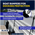 Set of 4 Boat Fenders 4.5"x16" with Dock Lines and Fender Clip