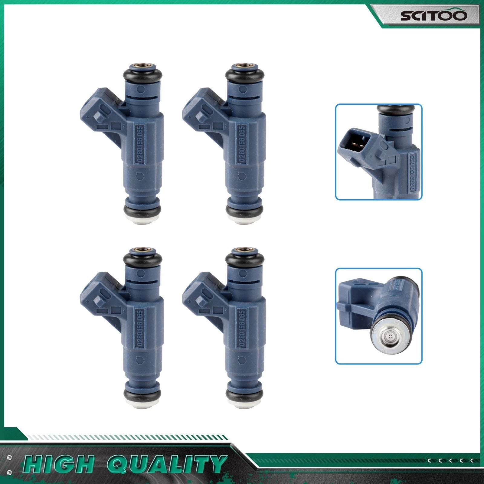 Set of 4 Fuel Injectors for Audi A4 1.8L (2001–2006) & Volkswagen Passat 1.8L (2000–2005)