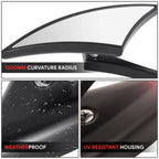 Axe Black Triangle Anti-Glare Side View Mirrors for Universal Naked Bike Cruiser