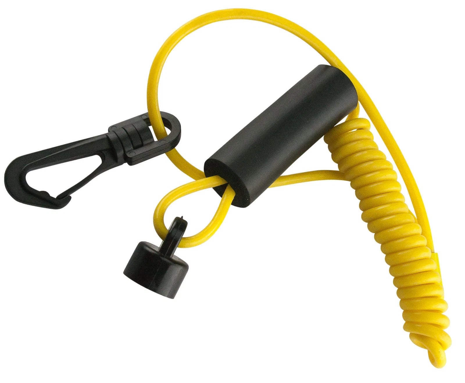 Clip-on Non DESS Lanyard Safety Tether Key for SeaDoo (High-Vis Yellow)