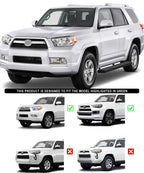 Set of 2 Running Boards for Toyota 4Runner (2010–2024) Matte Black