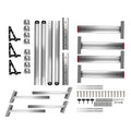 2Pcs Adjustable Aluminum Ladder Rack for Universal Trucks (71in, 800lbs)