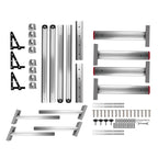 2Pcs Adjustable Aluminum Ladder Rack for Universal Trucks (71in, 800lbs)