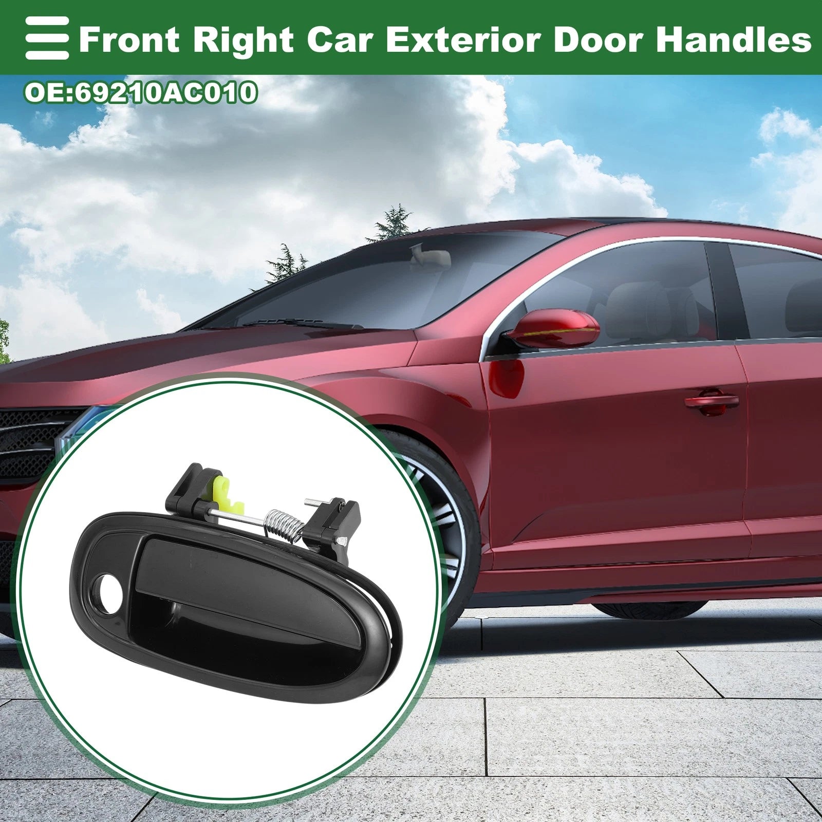 Front Right Door Handle No. 69210AC010 for Toyota Avalon (1995–1999) Black