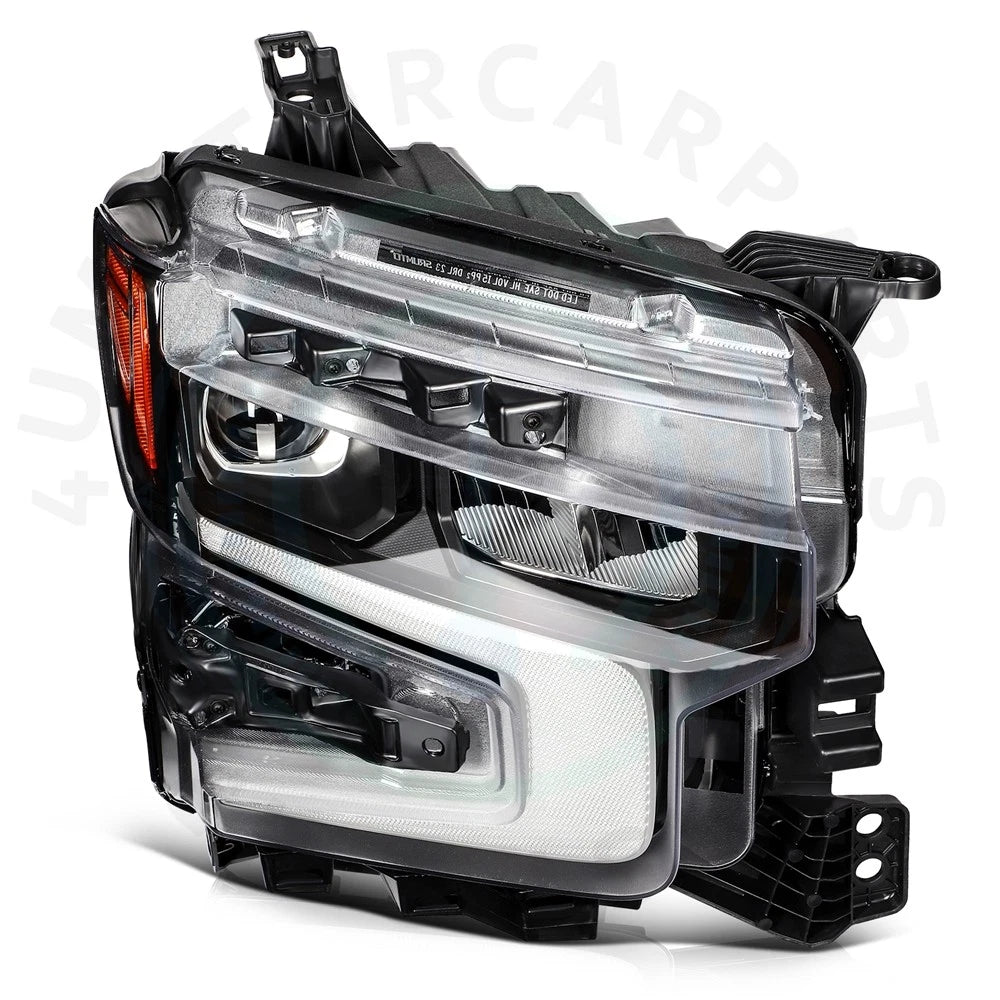 2X Black Headlight Assembly for Chevy Silverado 1500 (2022–2024)