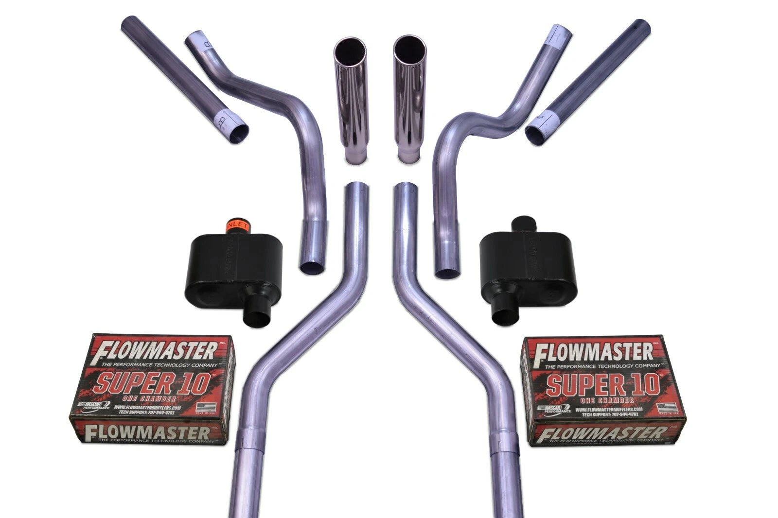 Dual Exhaust Kit for Chevy GMC C10 (1963–1972) - 2.5" Flowmaster Super 10