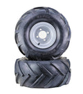 Set of 2 Lawn Mower Tires & Wheels 20X10-8 4-Ply with 4x4" Silver Wheel-13071