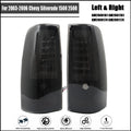Set of 2 Black Tail Light Lamps for Chevy Silverado 1500 2500 (2003–2006)