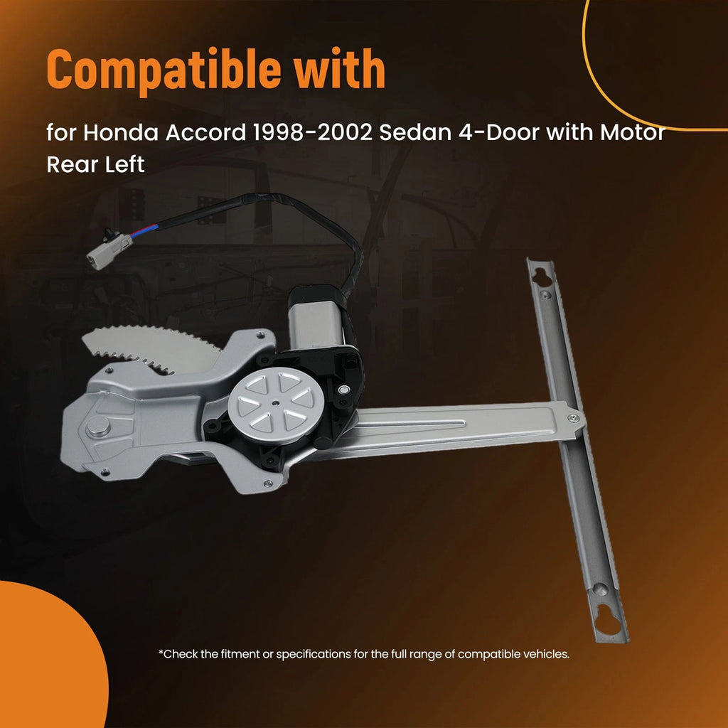 Rear Left Window Regulator with Motor for Honda Accord Sedan (1998–2002)