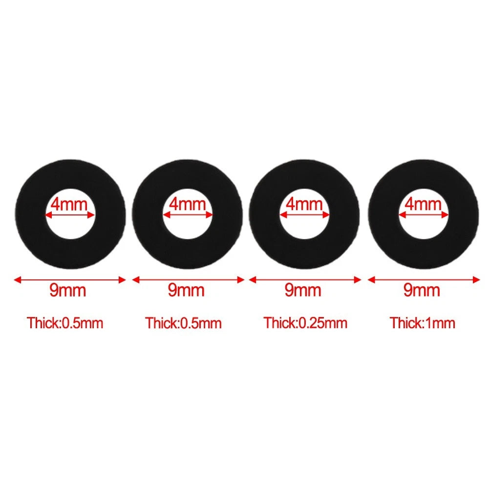 Gasket Set for Fishing Accessories (Carbon Fibre, Black)