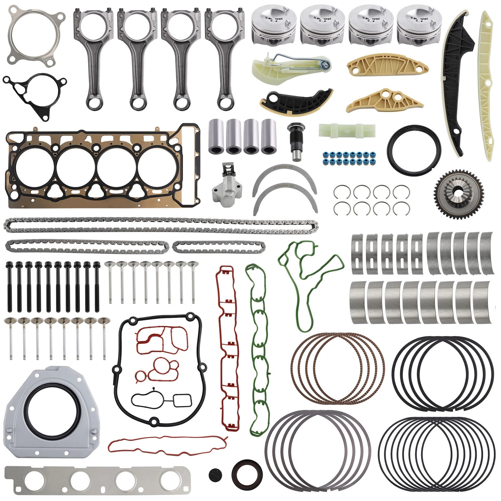 Engine Overhaul Rebuild Pistons Rods Kit For Audi VW 2.0T A4 Q5 CCTA