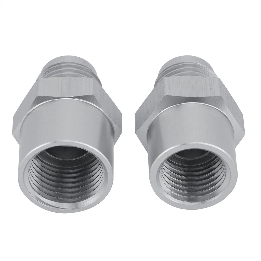 6AN Adapter Fittings for GM TBI Fuel Sending Units (Metric O-ring) Silver