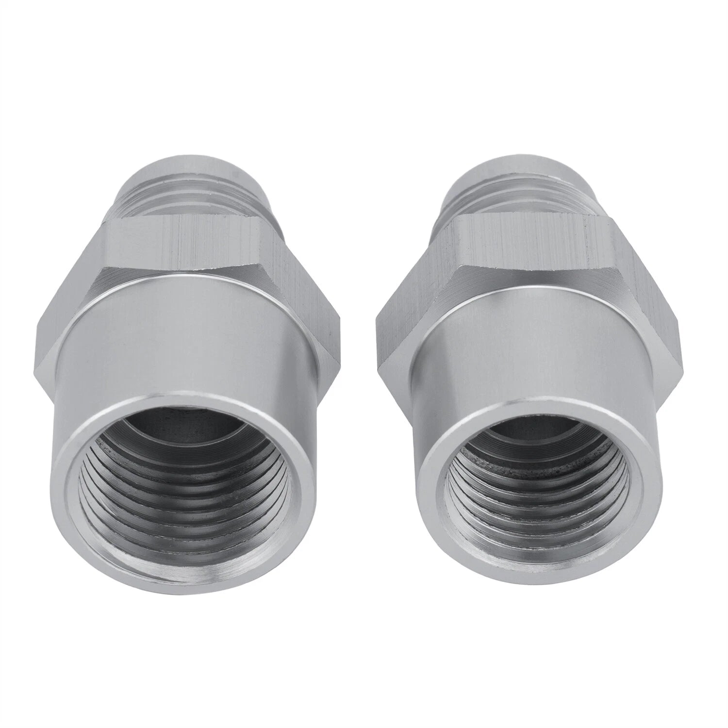 6AN Adapter Fittings for GM TBI Fuel Sending Units (Metric O-ring) Silver