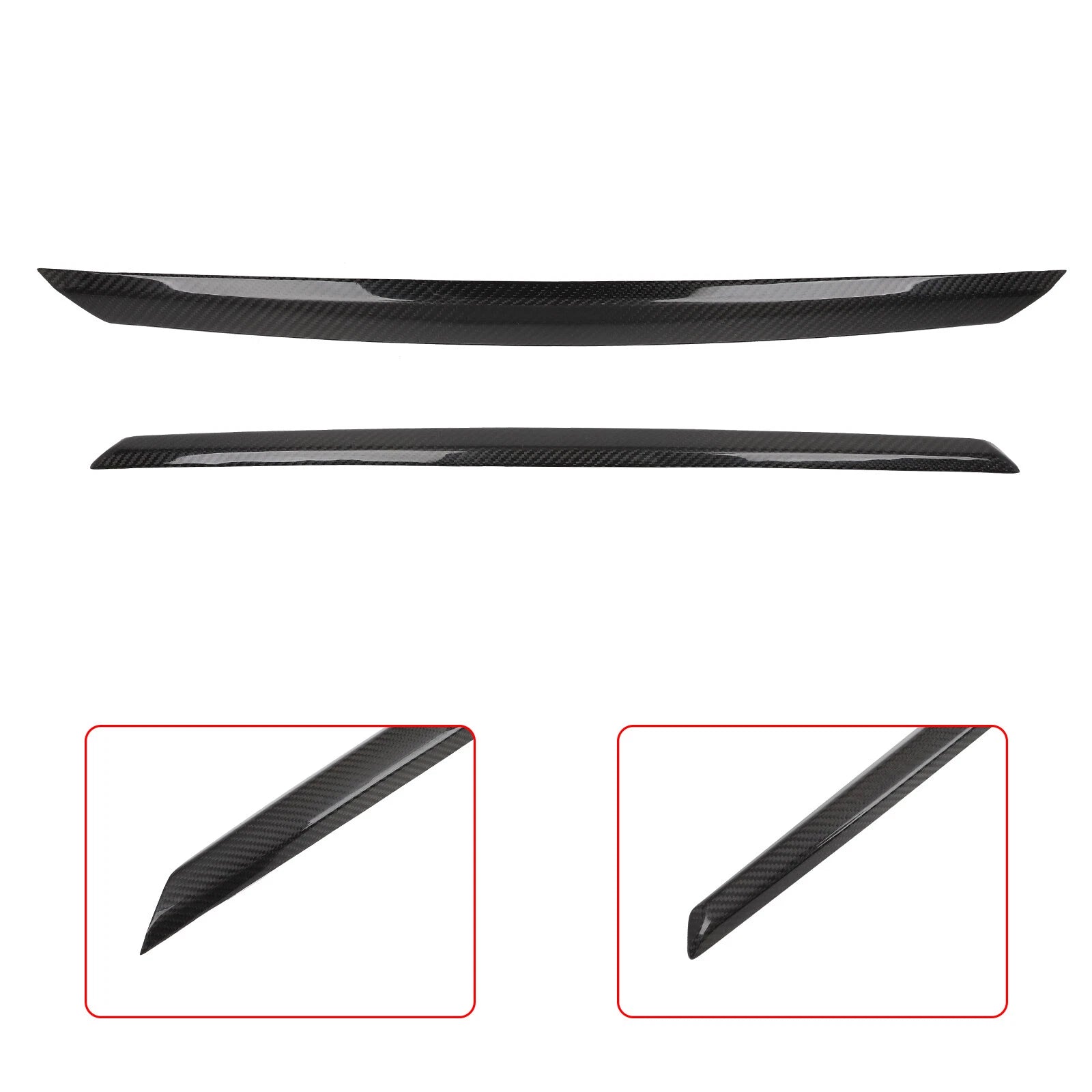 Carbon Fiber Upper & Lower Trunk Plate Trim Covers for Infiniti Q50 (2014–2017)