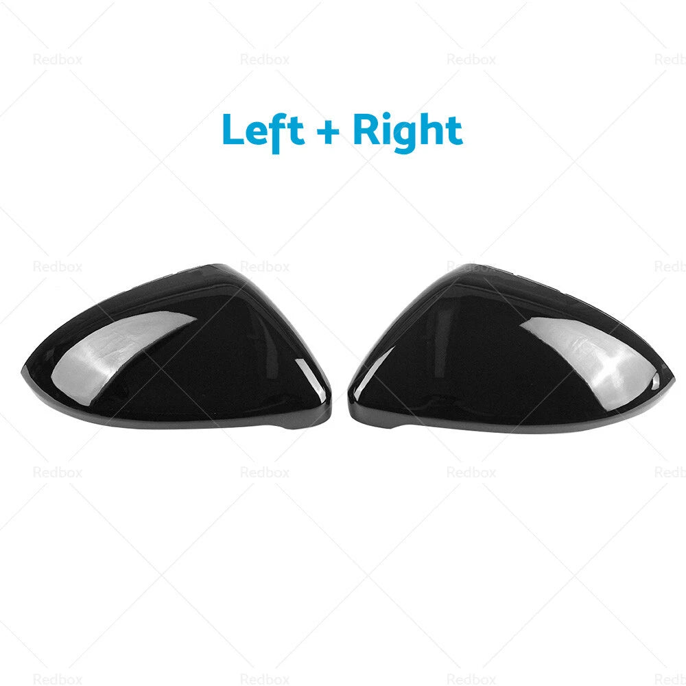Glossy Black Mirror Cover Cap for Volkswagen Golf 7 MK7 GTI (2014–2019)