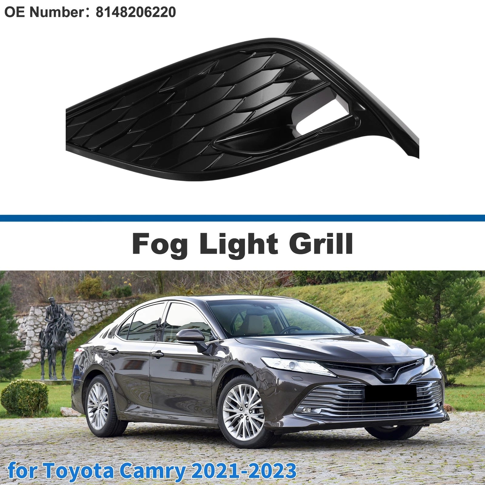 Front Left Fog Light Grill No. 8148206220 for Toyota Camry (2021–2023)