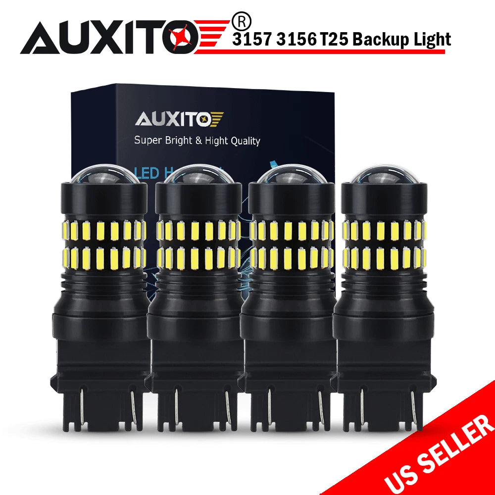 Set of 4 Super Bright White LED Backup Reverse Light Bulbs for Make Model (YYYY–YYYY)