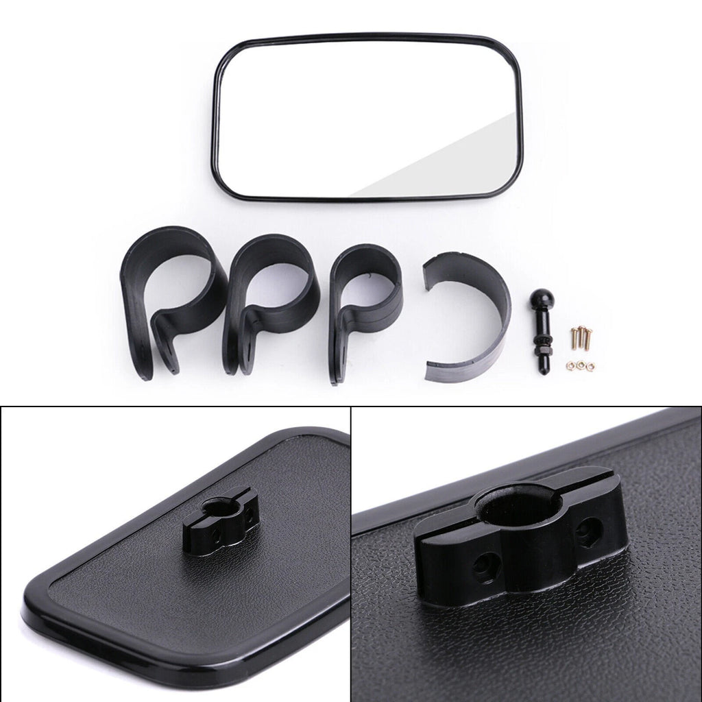 1.75" 1.5" 2" Bar Rectangular Rear View Mirror for Kawasaki Mule Can-Am Commander
