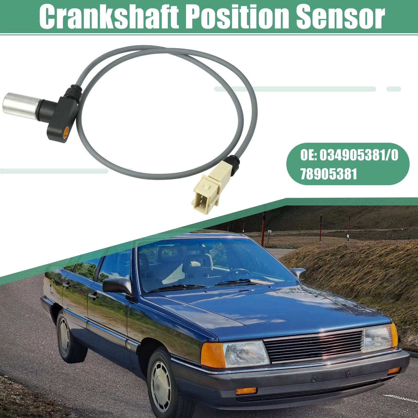 Crankshaft Position Sensor No. 034905381/078905381 for Audi 5000 (1985–1988)
