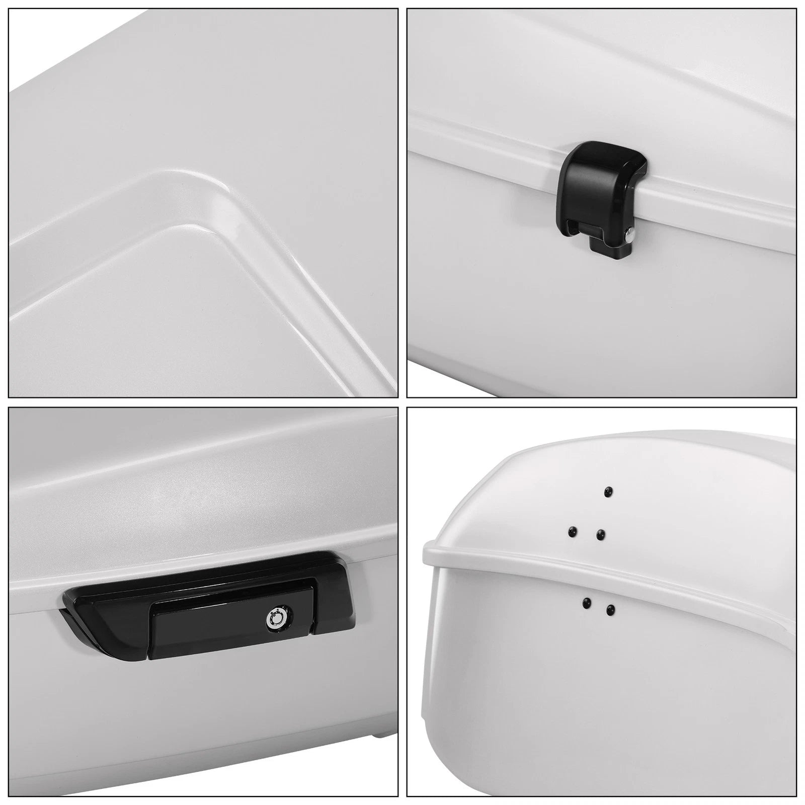 King Trunk for Harley Touring CVO Road Street Glide (2014–2025) White Onyx Pearl