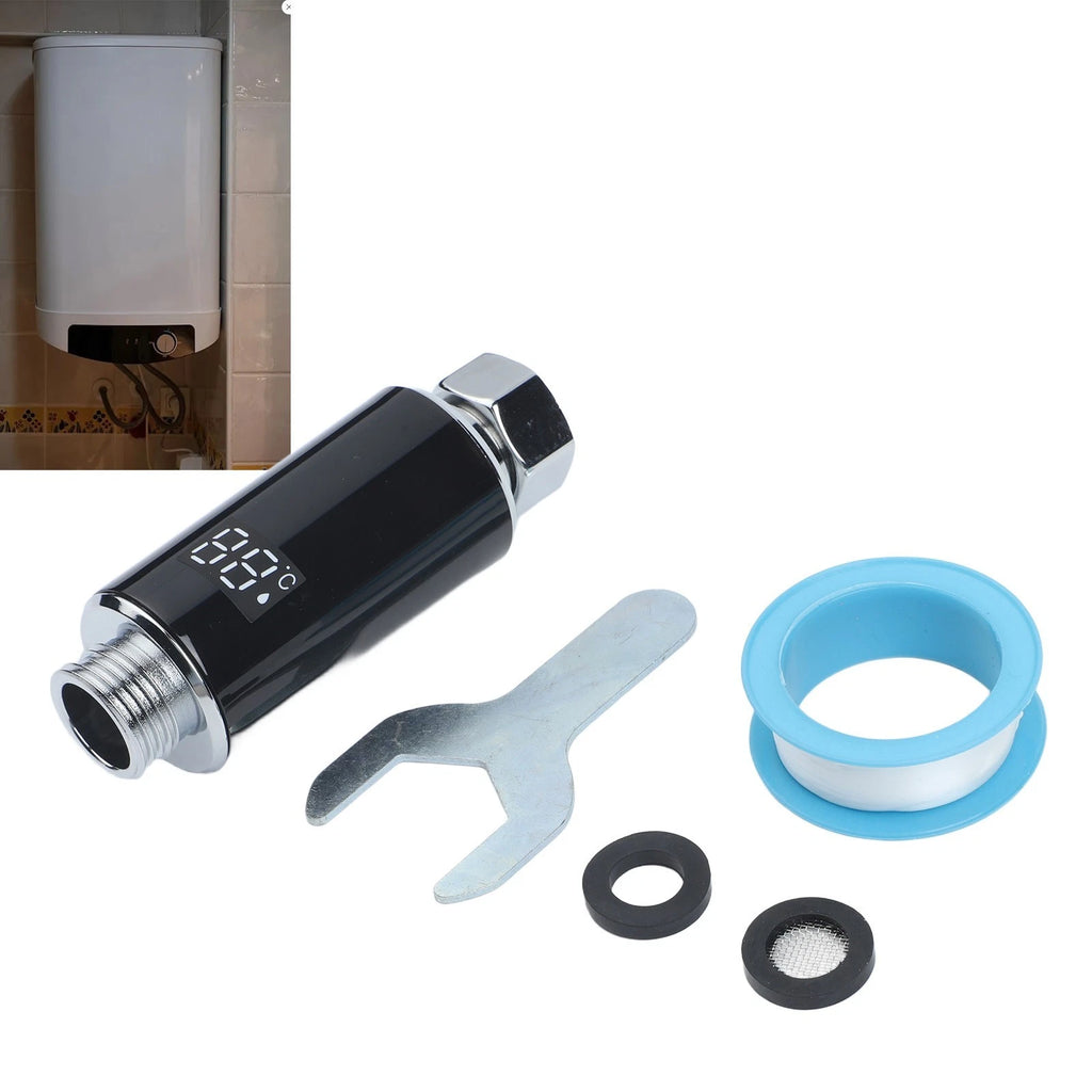 LED Thermostat Shower Head with Real Time Temperature Display