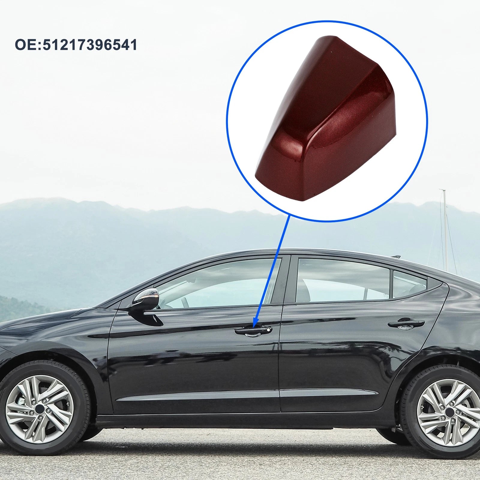 Front Left Door Handle Cover Cap for BMW X1 X2 (2015–2018) No. 51217396541