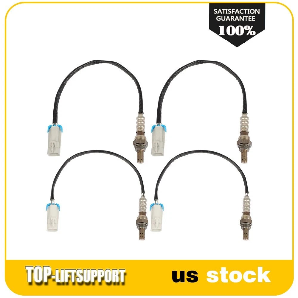 Set of 4 O2 Oxygen Sensors for Chevy Silverado 1500 2500 GMC Sierra (2000–2002)