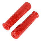 Set of 2 Non-Slip Rubber Handles for Wheelbarrow Red Round Tubes