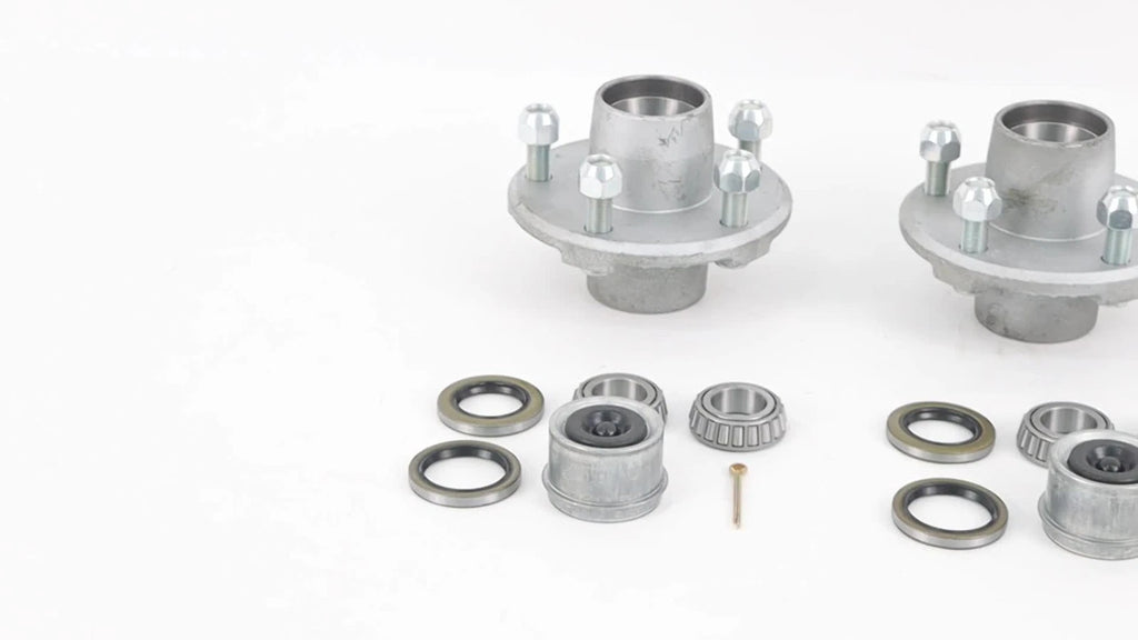 1" Straight Spindle & Bearings Hub Assembly for 5-Bolt Vehicles