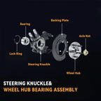 2X Steering Knuckle Wheel Bearing Hub Assembly for Toyota Highlander (2001–2023)