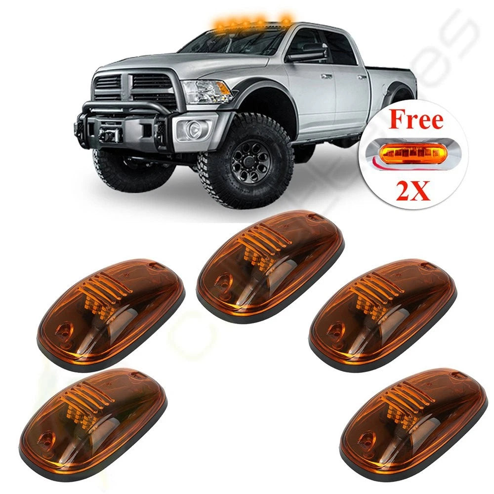 5X Amber 16-3528-SMD Cab Marker Lights for Dodge Ram 1500-5500 (2003–2015)