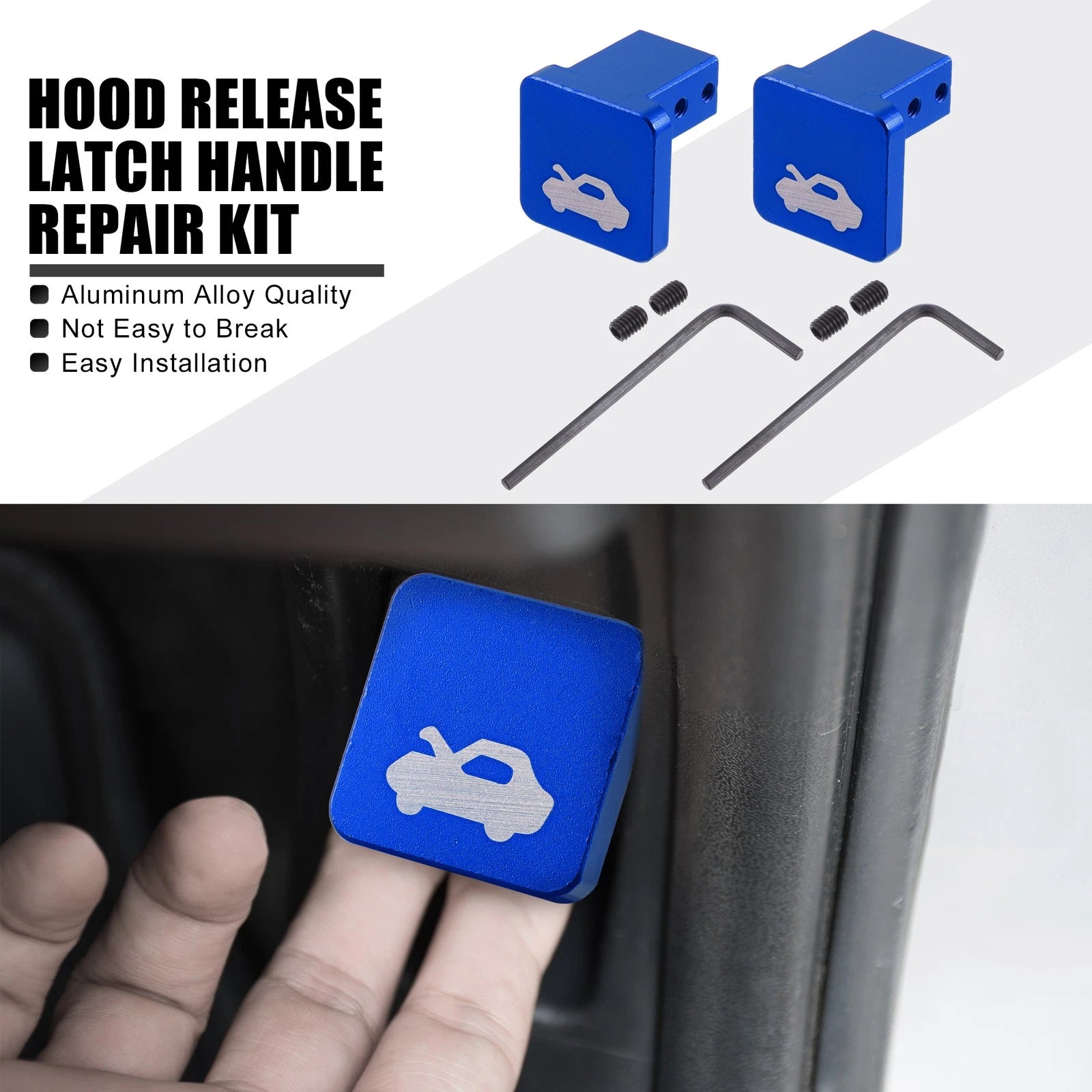 Set of 2 Car Hood Release Latch Handle Repair Kit for Honda CR-V (1997–2006)