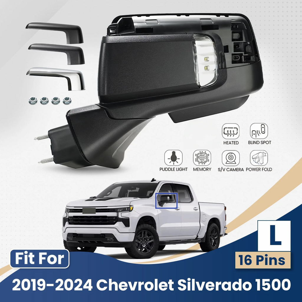 Side Mirror with Camera and BSD for Chevy Silverado 1500 (2019–2024)